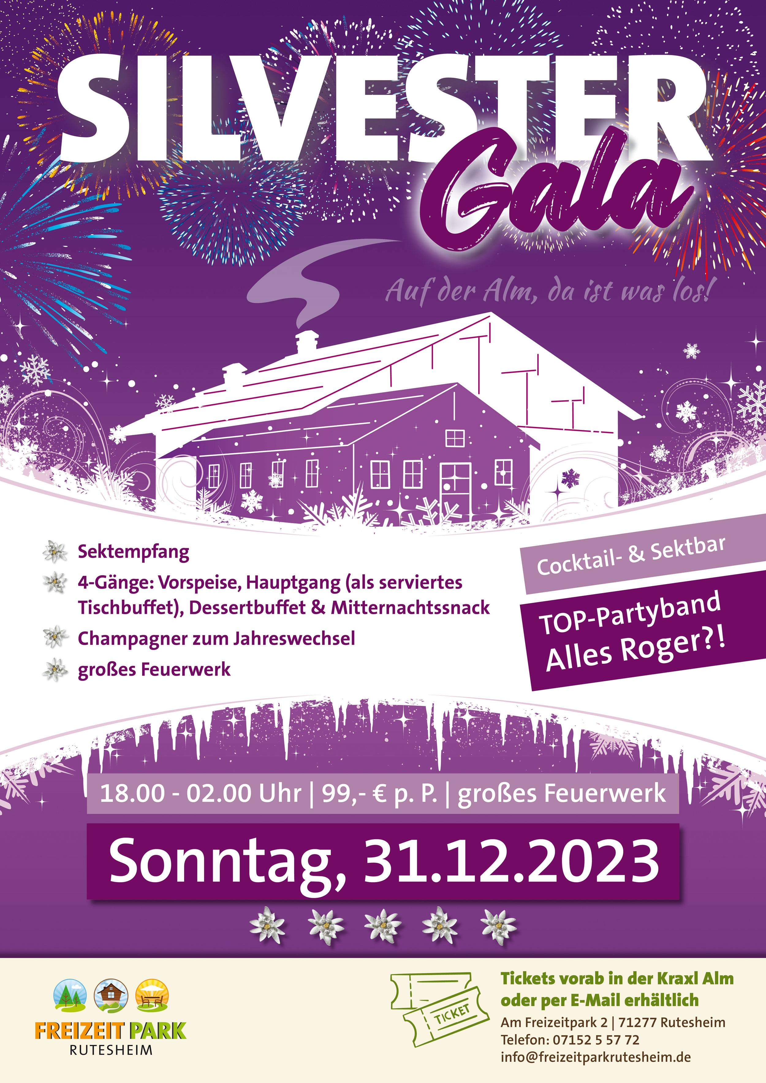 Silvester Gala - mit Party-Band "Alles Roger"