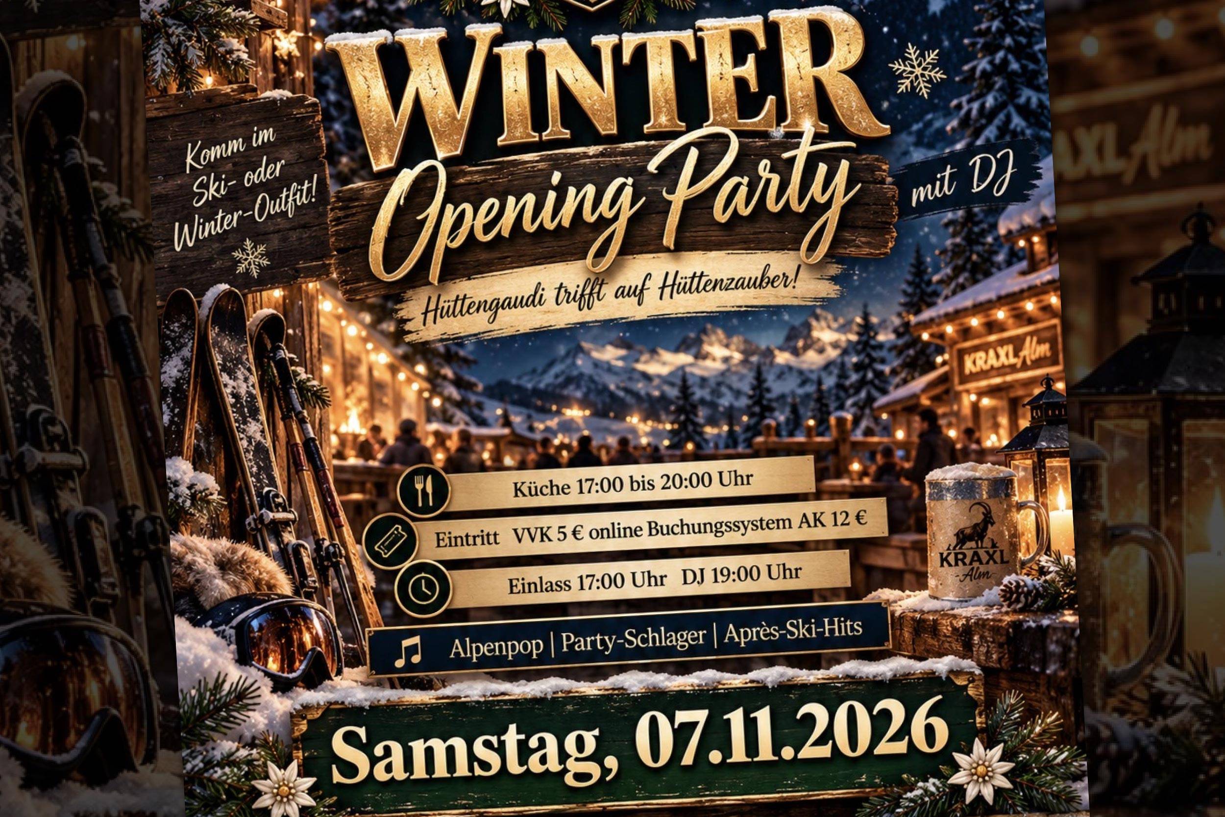 Winter Opening – Hüttengaudi trifft auf Hüttenzauber